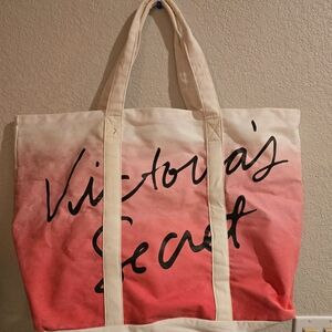 Victoria's Secret Pink and Cream Tote Bag